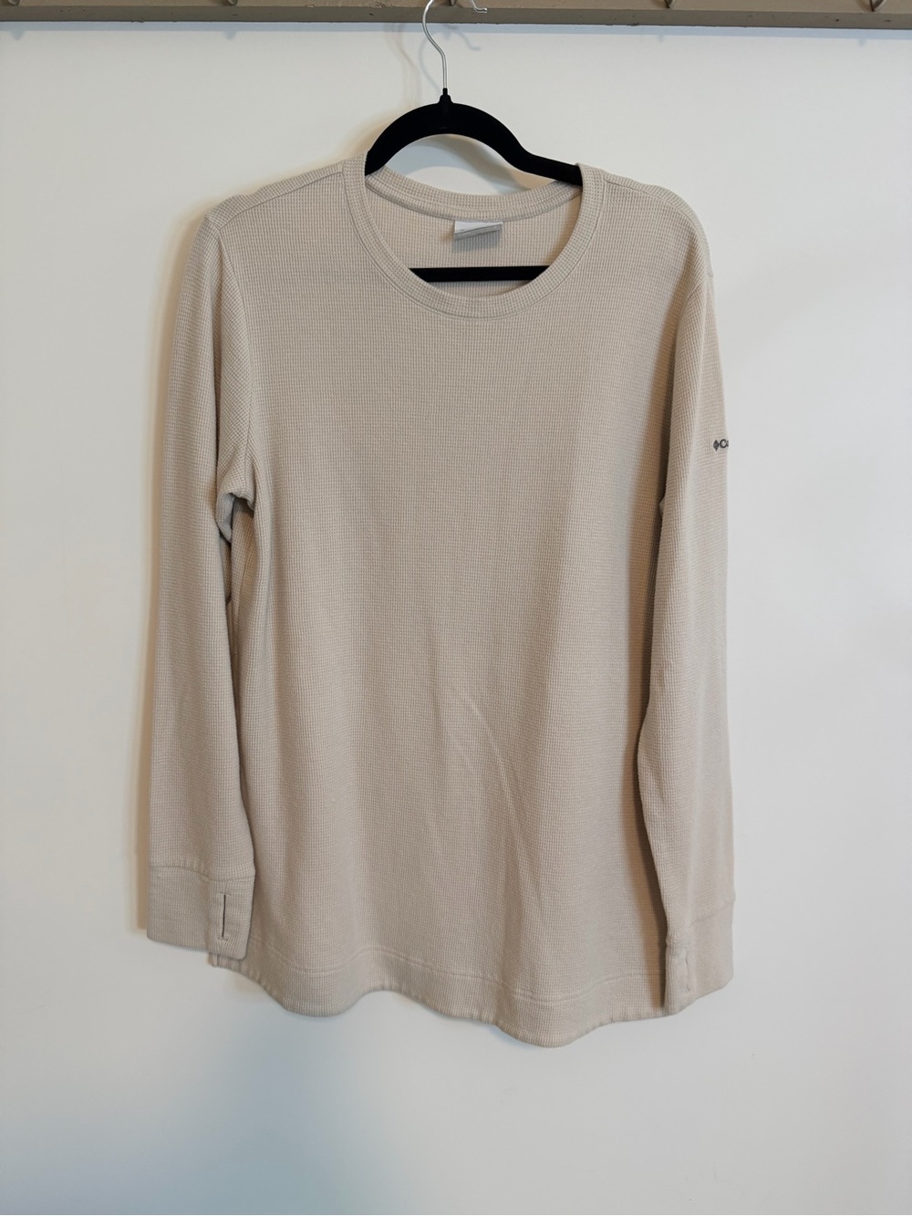 Columbia Beige Waffle Thermal Crewneck Top